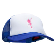 Girl Dancer Embroidered Foam Panel Mesh Snapback - Royal-White OSFM