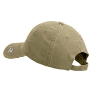U.S. Army 4th Infantry Division Embroidered Washed Solid Pigment Dyed Cotton Twill Brass Buckle Cap - Khaki OSFM