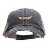 Steer Horns Embroidered Frayed Mesh Cap