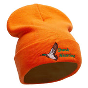 Duck Hunting Season Embroidered 12 Inch Long Knitted Beanie