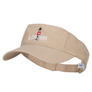 Queen Guard London Embroidered Pro Style Cotton Washed Visor