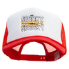 Spooky Mama Embroidered Summer Foam Mesh Trucker Cap - Red-White OSFM