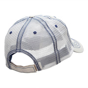 Steer Horns Embroidered Frayed Mesh Cap