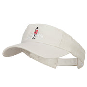 Queen Guard London Embroidered Pro Style Cotton Washed Visor