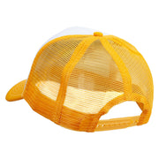 Spooky Mama Embroidered Summer Foam Mesh Trucker Cap - Yellow-White OSFM