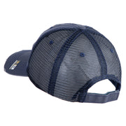 U.S. Army 4th Infantry Division Embroidered Low Profile Special Cotton Mesh Cap - Navy OSFM