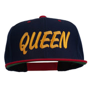 Queen Embroidered Two Tone Snapback Cap