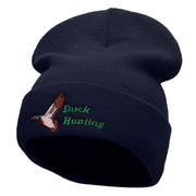 Duck Hunting Season Embroidered 12 Inch Long Knitted Beanie