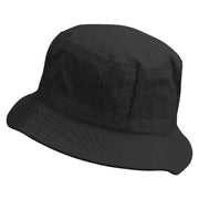 Arches Logo Embroidered Pigment Dyed Bucket Hat - Black OSFM