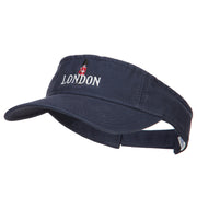 Queen Guard London Embroidered Pro Style Cotton Washed Visor