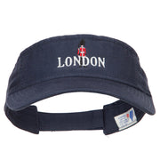 Queen Guard London Embroidered Pro Style Cotton Washed Visor