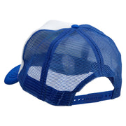 Spooky Mama Embroidered Summer Foam Mesh Trucker Cap - Royal-White OSFM