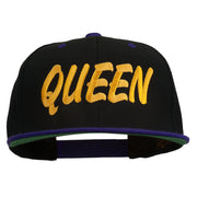 Queen Embroidered Two Tone Snapback Cap