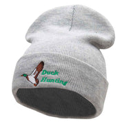 Duck Hunting Season Embroidered 12 Inch Long Knitted Beanie