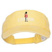 Queen Guard London Embroidered Pro Style Cotton Washed Visor