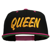 Queen Embroidered Two Tone Snapback Cap