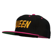 Queen Embroidered Two Tone Snapback Cap