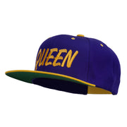 Queen Embroidered Two Tone Snapback Cap