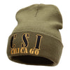 CSI Chicago Embroidered 12 Inch Long Knitted Beanie