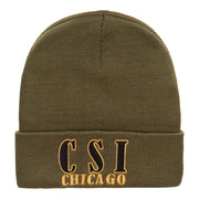 CSI Chicago Embroidered 12 Inch Long Knitted Beanie