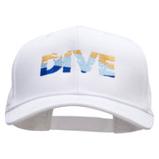 Dive Embroidered Unstructured Cotton Twill Washed Cap - White OSFM