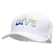 Dive Embroidered Unstructured Cotton Twill Washed Cap - White OSFM