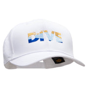 Dive Embroidered Unstructured Cotton Twill Washed Cap - White OSFM