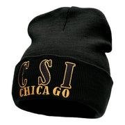 CSI Chicago Embroidered 12 Inch Long Knitted Beanie