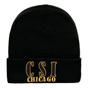 CSI Chicago Embroidered 12 Inch Long Knitted Beanie