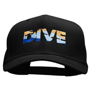 Dive Embroidered Unstructured Cotton Twill Washed Cap - Black OSFM