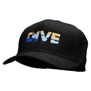 Dive Embroidered Unstructured Cotton Twill Washed Cap - Black OSFM