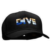 Dive Embroidered Unstructured Cotton Twill Washed Cap - Black OSFM