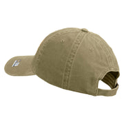 U.S. Army 5th Infantry Division Embroidered Washed Solid Pigment Dyed Cotton Twill Brass Buckle Cap - Khaki OSFM