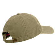 U.S. Army 5th Infantry Division Embroidered Washed Solid Pigment Dyed Cotton Twill Brass Buckle Cap - Khaki OSFM