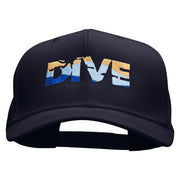 Dive Embroidered Unstructured Cotton Twill Washed Cap - Navy OSFM