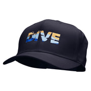 Dive Embroidered Unstructured Cotton Twill Washed Cap - Navy OSFM