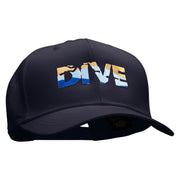 Dive Embroidered Unstructured Cotton Twill Washed Cap - Navy OSFM