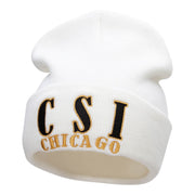 CSI Chicago Embroidered 12 Inch Long Knitted Beanie