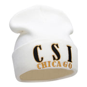 CSI Chicago Embroidered 12 Inch Long Knitted Beanie