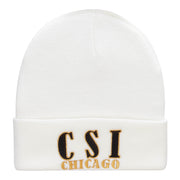 CSI Chicago Embroidered 12 Inch Long Knitted Beanie