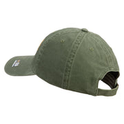 U.S. Army 5th Infantry Division Embroidered Washed Solid Pigment Dyed Cotton Twill Brass Buckle Cap - Olive OSFM