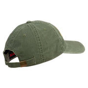 U.S. Army 5th Infantry Division Embroidered Washed Solid Pigment Dyed Cotton Twill Brass Buckle Cap - Olive OSFM