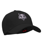 Wolf Motif Embroidered Low Profile Cotton Twill Cap