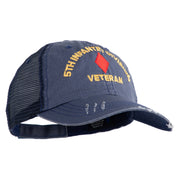 U.S. Army 5th Infantry Division Embroidered Low Profile Special Cotton Mesh Cap - Navy OSFM