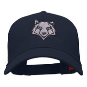 Wolf Motif Embroidered Low Profile Cotton Twill Cap