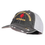 U.S. Army 5th Infantry Division Embroidered Low Profile Special Cotton Mesh Cap - Black OSFM