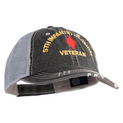 U.S. Army 5th Infantry Division Embroidered Low Profile Special Cotton Mesh Cap - Black OSFM