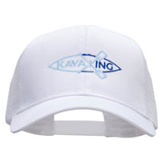 Kayaking Paddles Embroidered Solid Cotton Twill Mesh Prostyle Cap - White OSFM