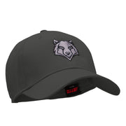 Wolf Motif Embroidered Low Profile Cotton Twill Cap