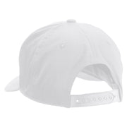 Scary Pumpkin Face Embroidered Six Panels Pro Style Cap - White OSFM